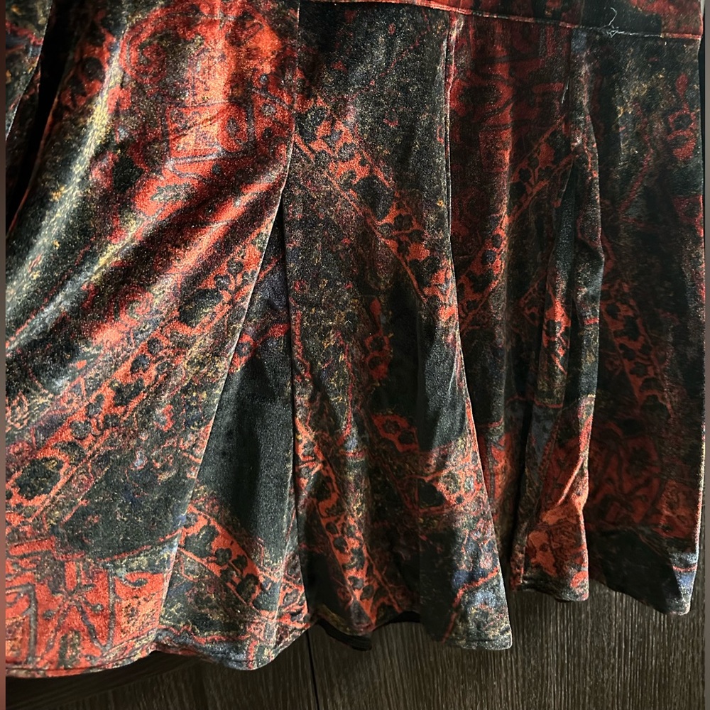 Free People Printed Burnout Velvet Backless Romper - Picture 13 of 15